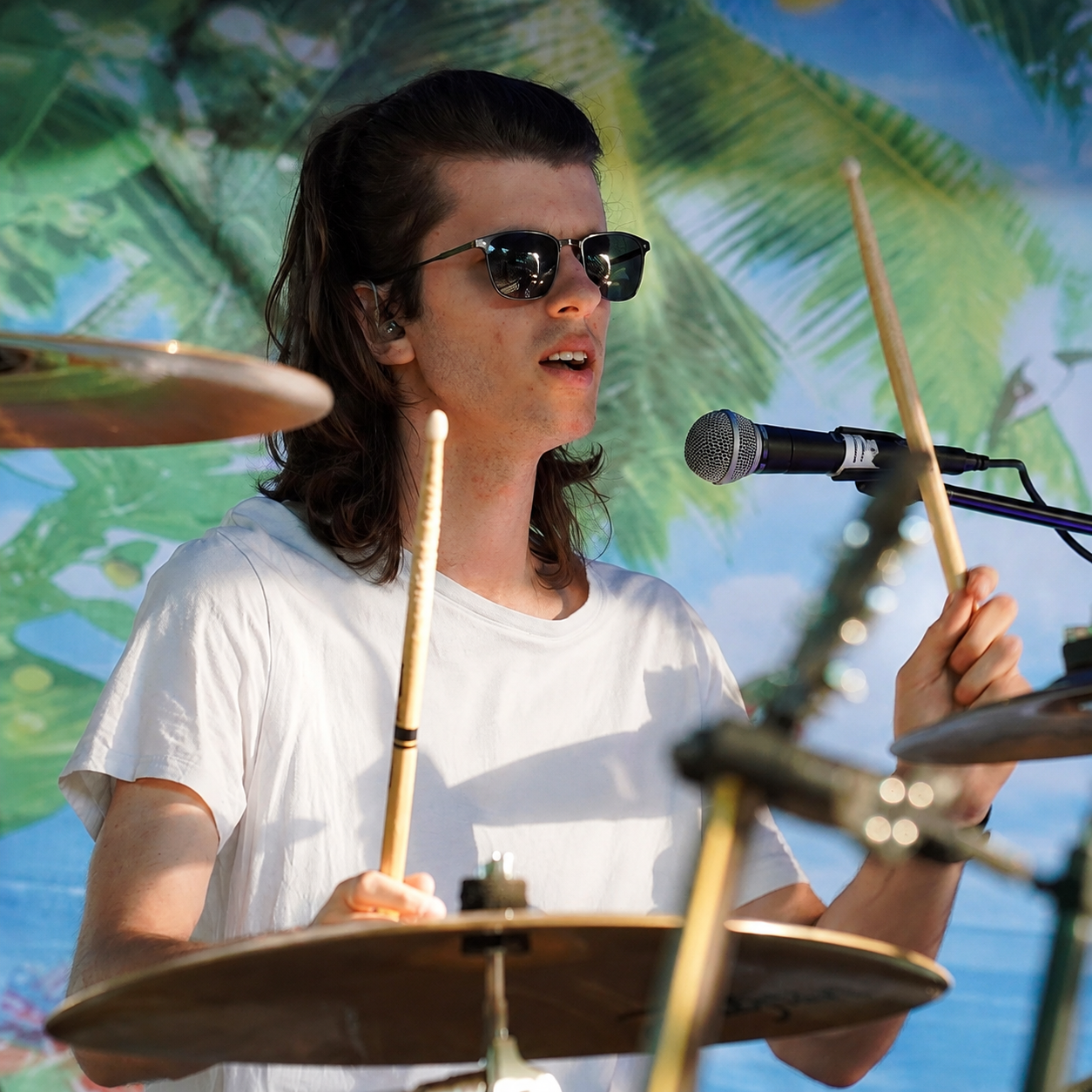 Killian à la batterie au Parc en Fête de Nangis